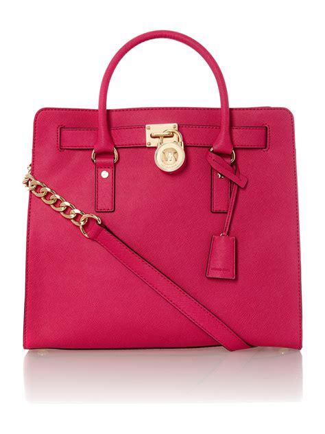 michael kors hamilton large tote pink|Michael Kors Hamilton large satchel.